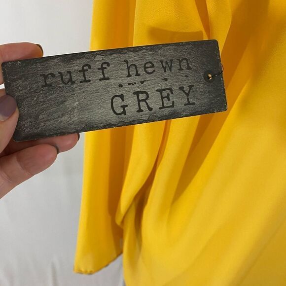 NWT Ruff Hewn Grey Bright Gold Tunic Top - Picture 8 of 9